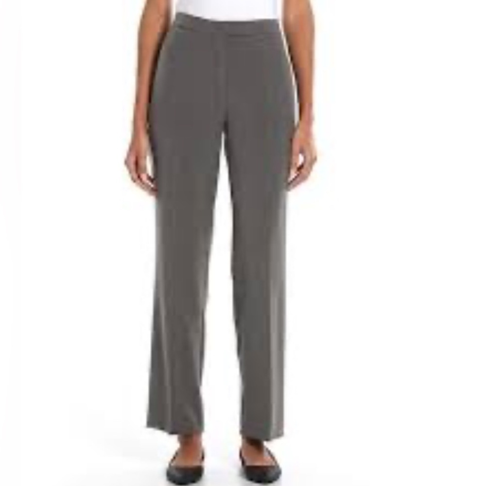 Rafaela Grey Rayon Stretch High Waist pant! Nice! Tiny Micro Ribbed pattern